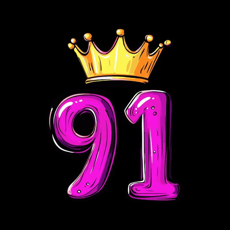 91 Number Jersey Crown