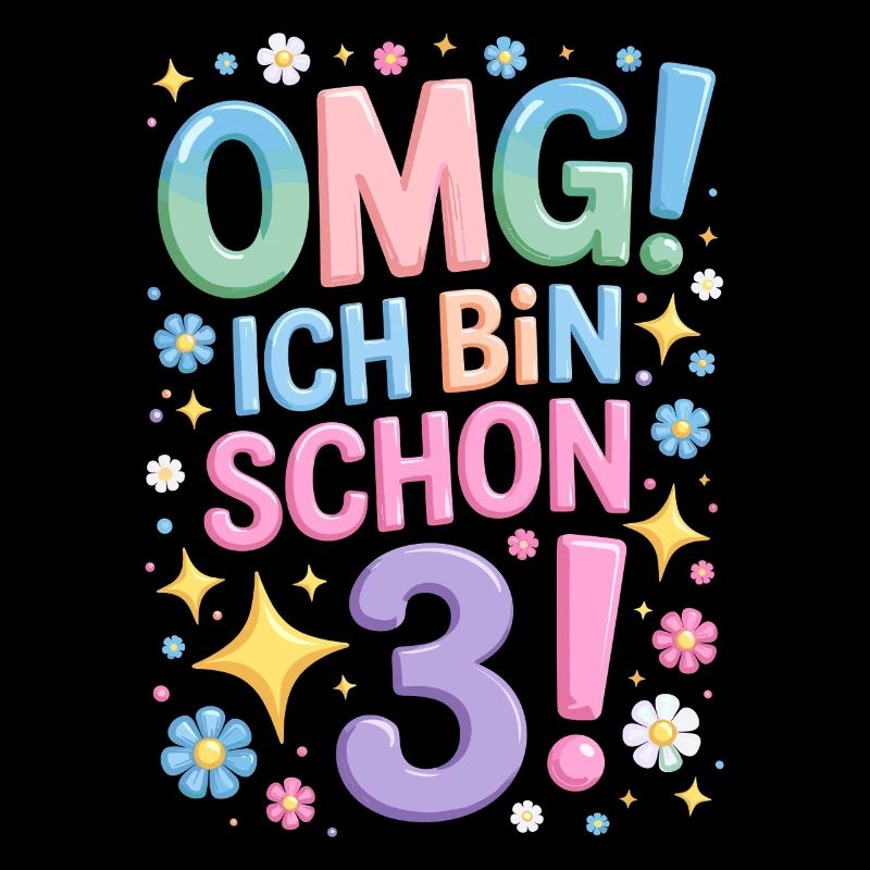 3. Geburtstag Mädchen OMG Ich Bin Schon 3 Jahre