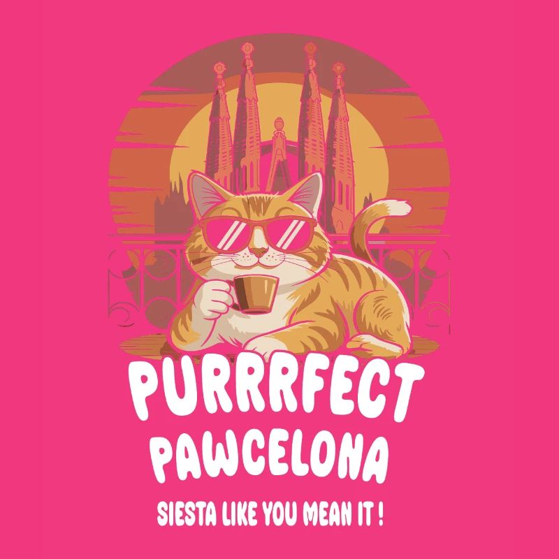 Pawcelona Barcelone Cat Design