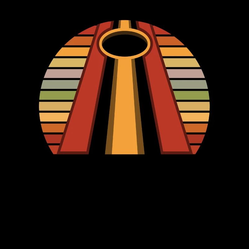 Cornhole Player Retro Stripe Art