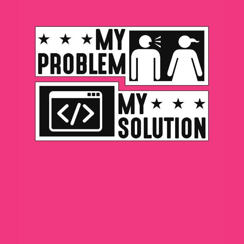 Online Coder My Problem My Solution Pictogram Mom