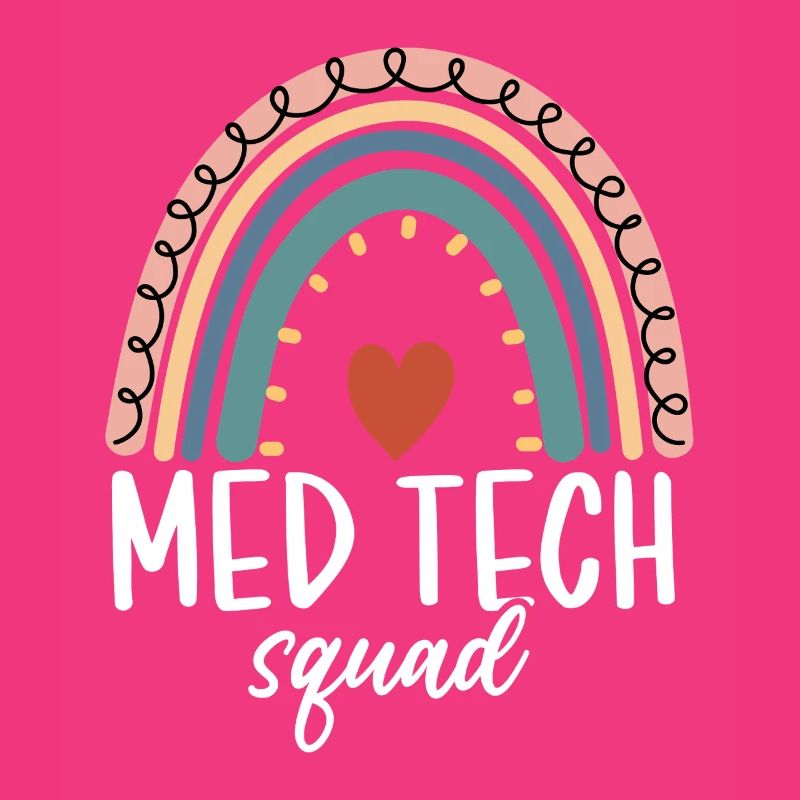 Med Tech Squad Boho Regenbogen Lustiges medizinisches Labor