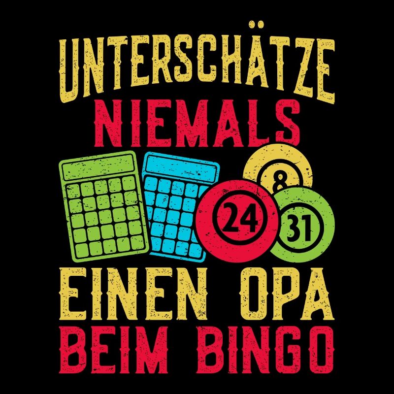 Bingo Game Unterschätze Niemals Einen Opa Bingo