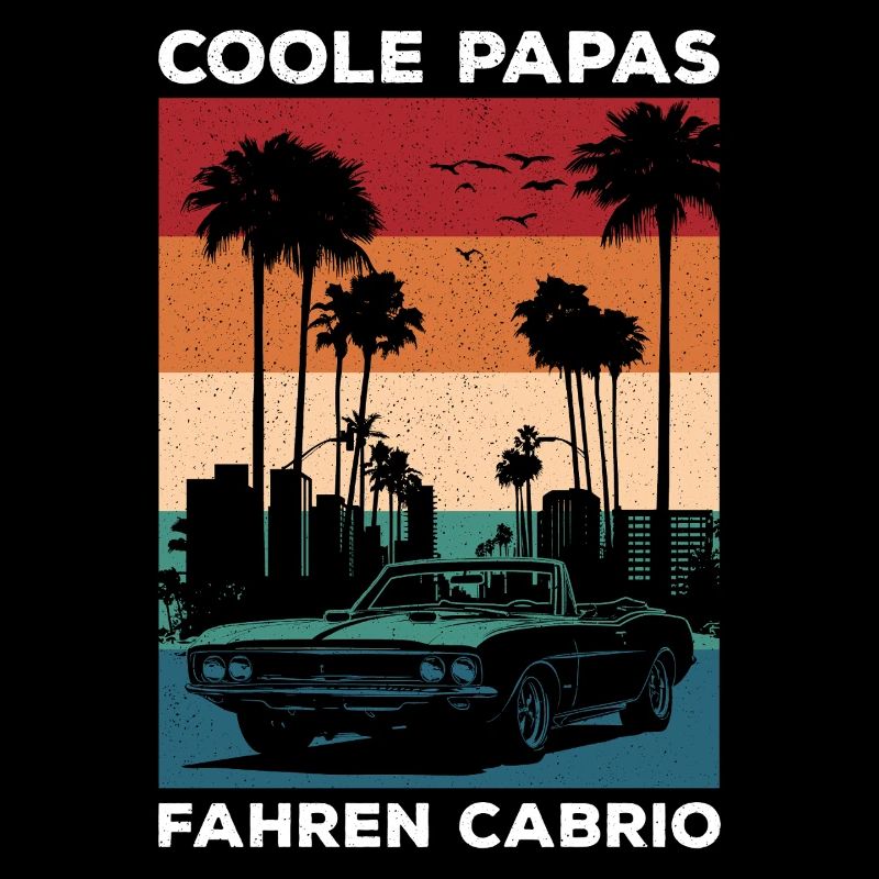 Cool Dads Driving Convertible Retro Dad Gift