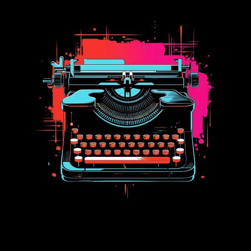 Machine à écrire Retrowave