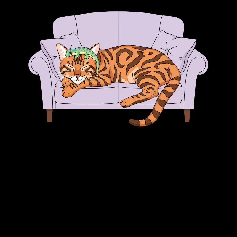 Katze und Gecko