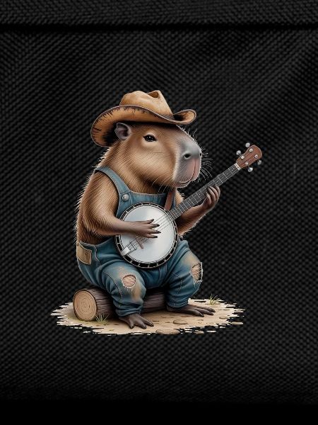 Cool Capybara Playing Banjo