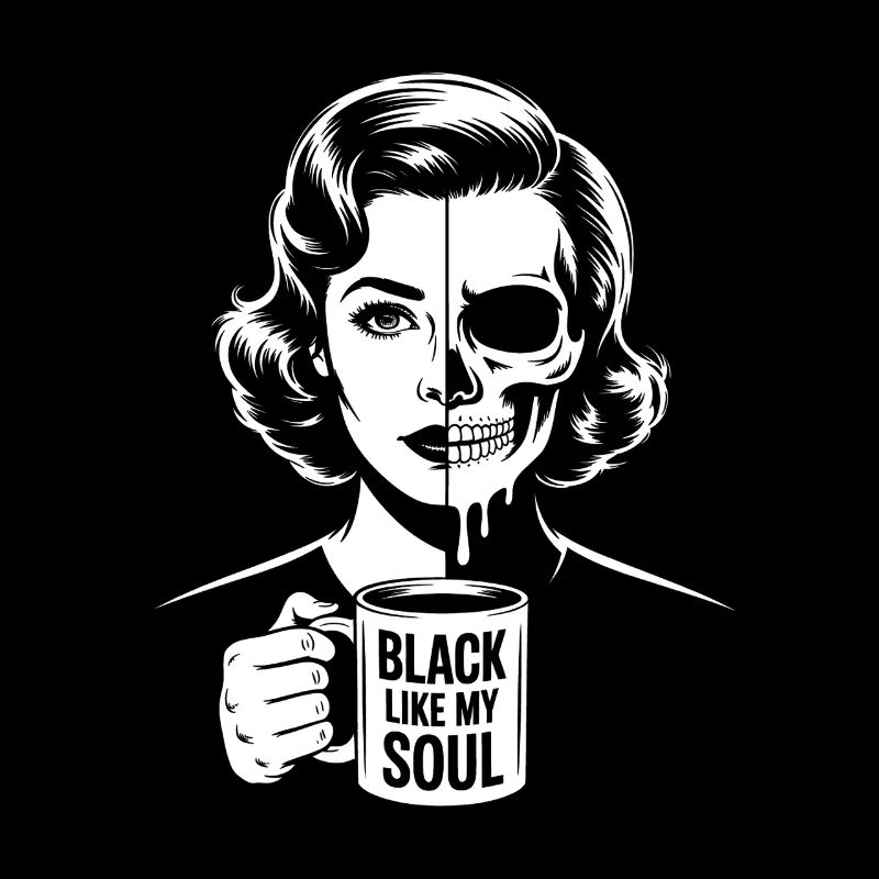 Noir comme mon âme ! Goth Café Emo Girl