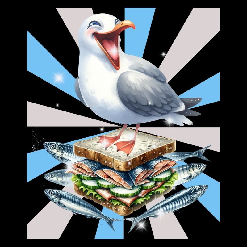 Reto Seagull Seagulls Sandwidsch Hareng
