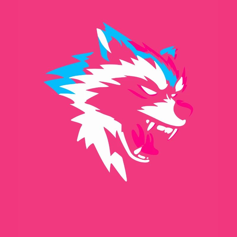 Neon Wolf Head – Conception de jeu agressive