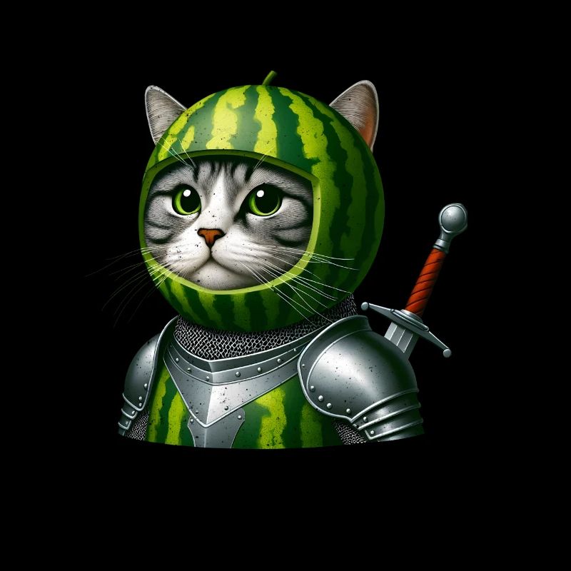 Wassermelonen Katze Ritter