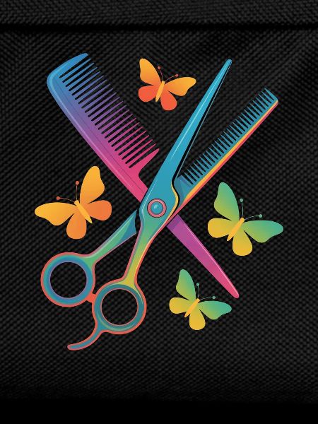 Friseur Schere Kamm Schmetterling