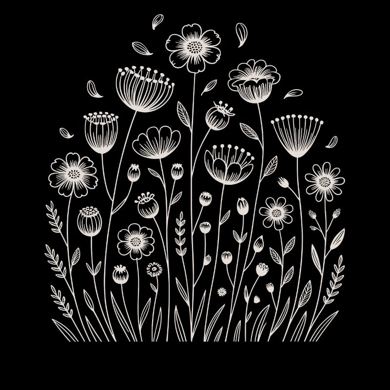 Verspieltes Blumenmuster