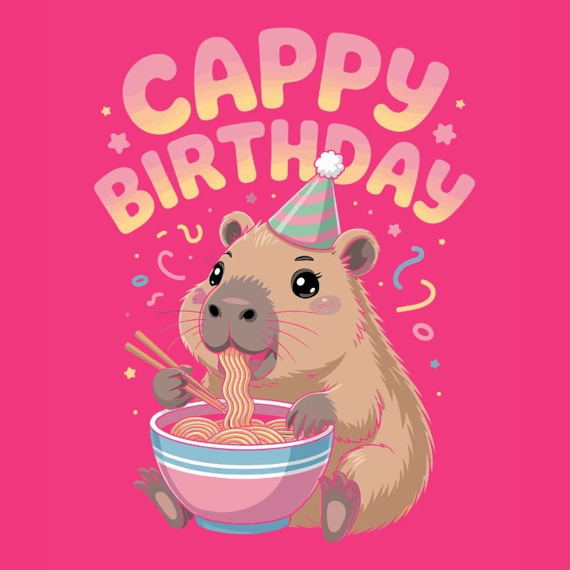 Anniversaire de Cappy Ramen Capybara ANNIVERSAIRE DE CAPPY