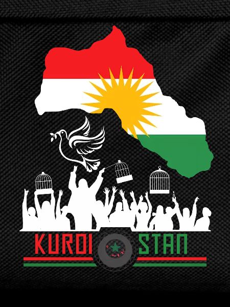 Kurdish flags with Kurdistan Kurd