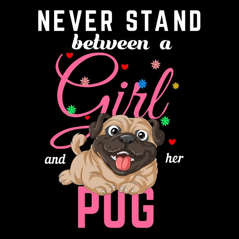 Mädchen und ihr Mops