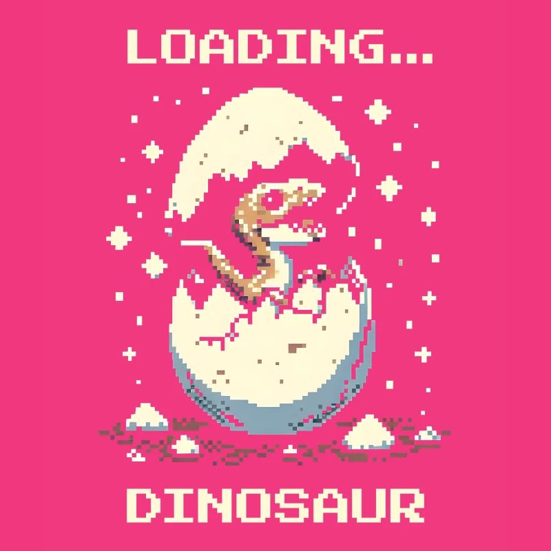 Loads... Dinosaur | Retro Dino Pixel Art