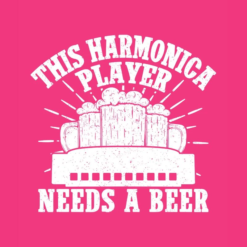 Harmonica Musican Needs A Beer Harmonica