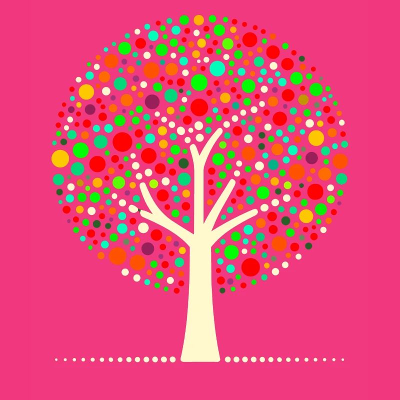 Arbre à points coloré