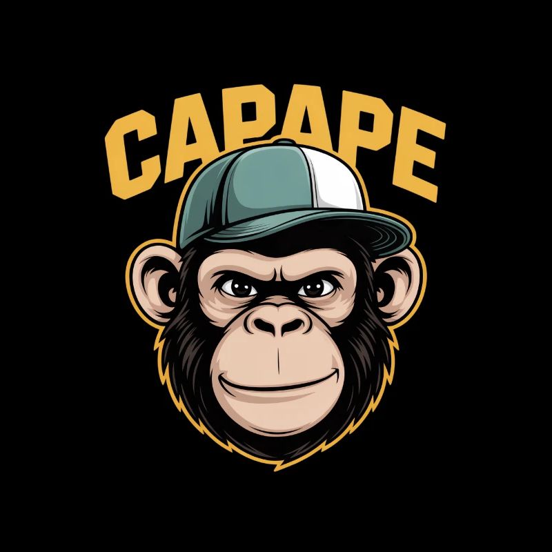 Capape Affe Mit Basecap Urban Streetstyle