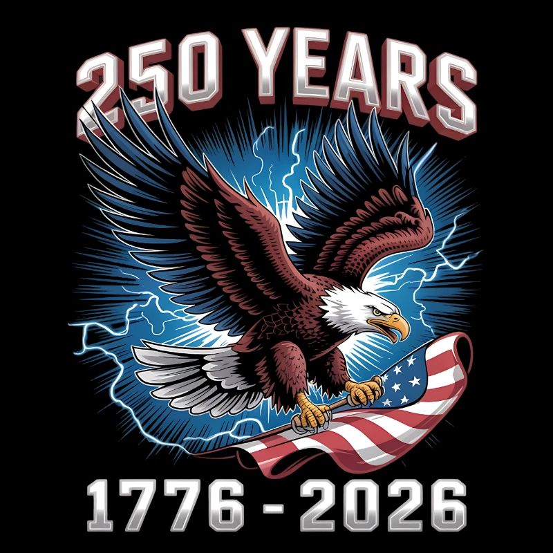 Aigle avec drapeau – 250 ans