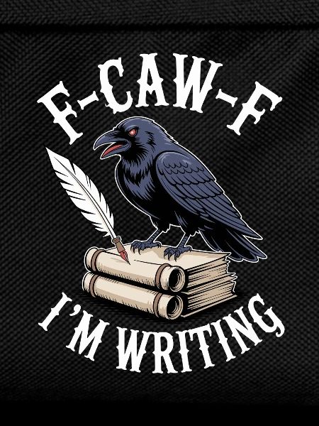 Raven quill and scrolls