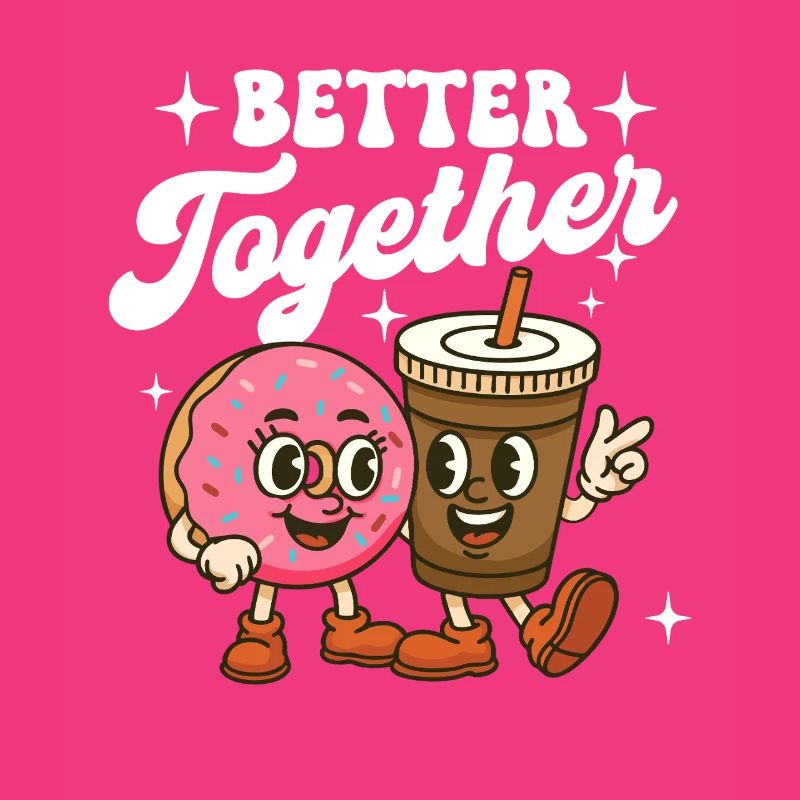 Better Together Cute Coffee Pair Love