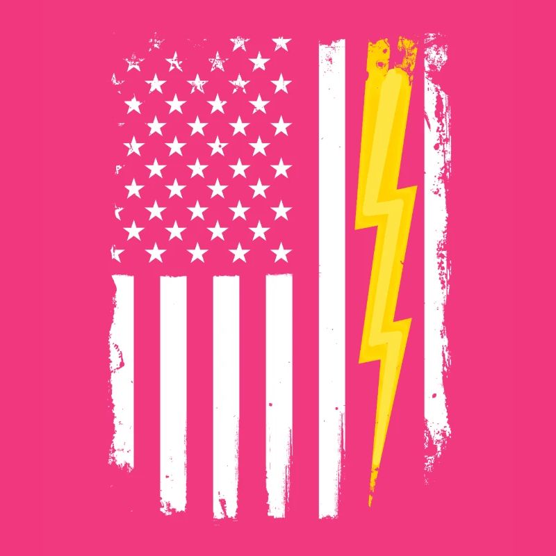 US Flag Flash Patriotic Electrical Engineer