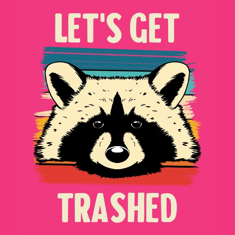 Rayures rétro raton laveur - Let’s Get Trashed