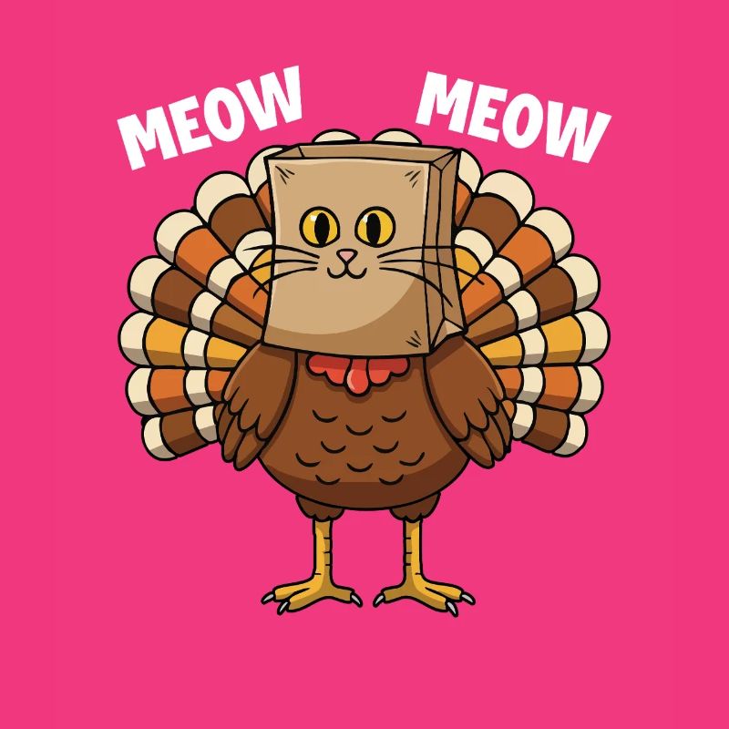 Dinde Chat Thanksgiving Récolte d’automne