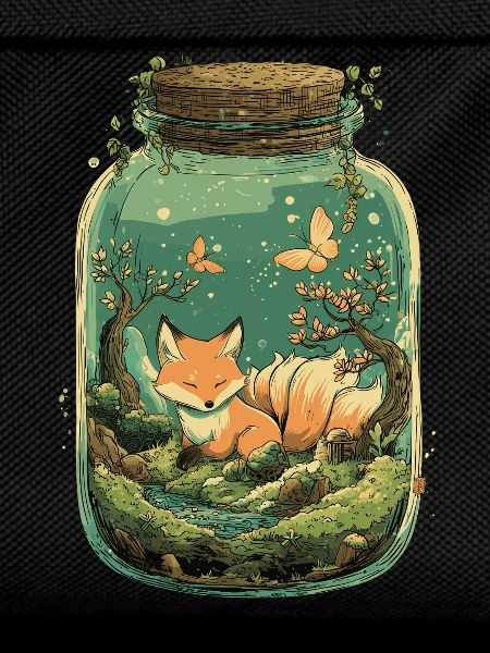 Magic Kitsune Fox Kawaii Terrarium