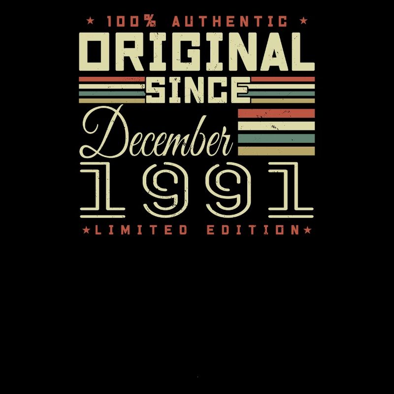 Anniversaire 34 ans | Originale Décembre 1991
