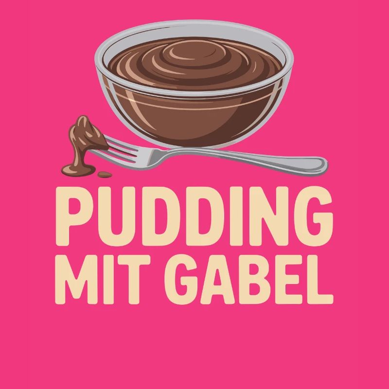Pudding with fork