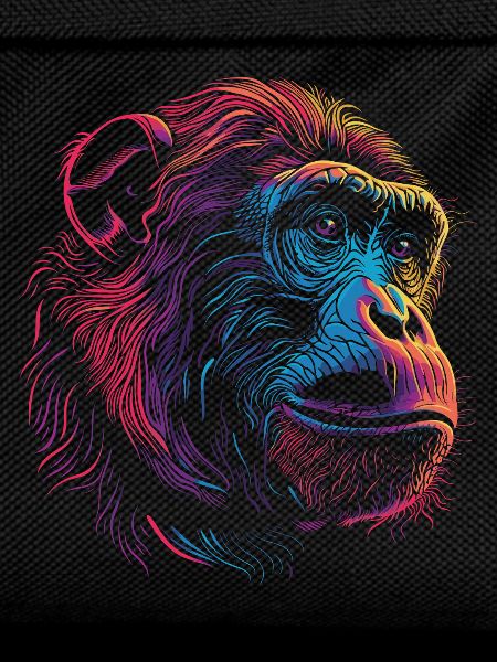 Neon Psychedelic Monkey