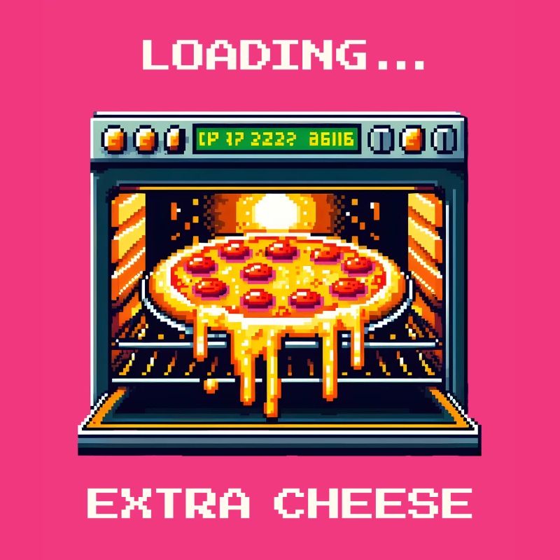 Loading... Extra Cheese | Pizza Gaming Humor