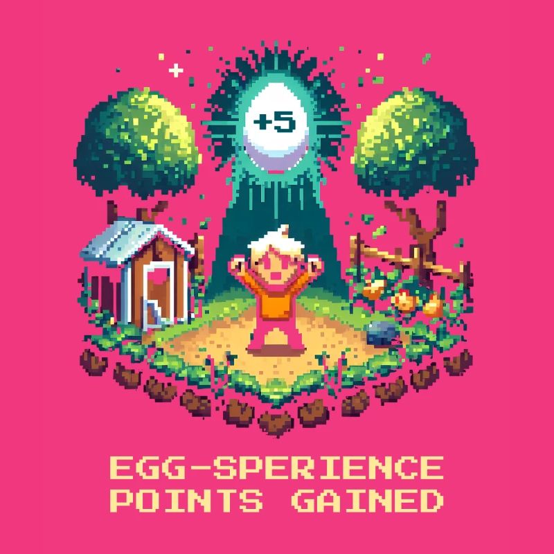 Egg-sperience points collected | Level Up Humor