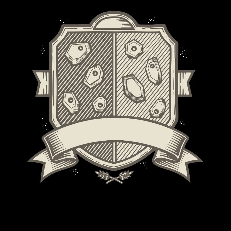 Felskletter-Wappen-Abzeichen-Design-Schild