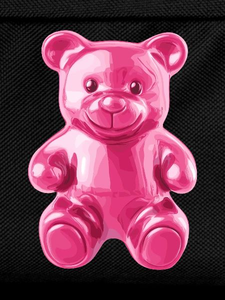 Pink Shiny Bear Motif