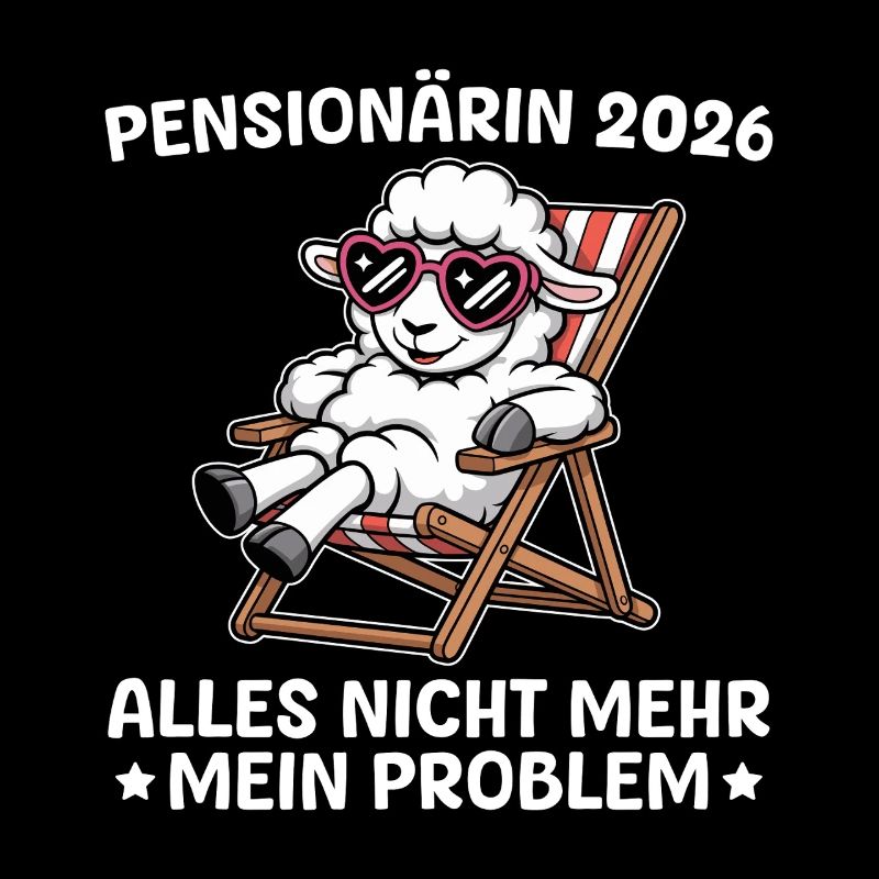 Retraité 2026 Moutons dans une chaise longue - Adieu