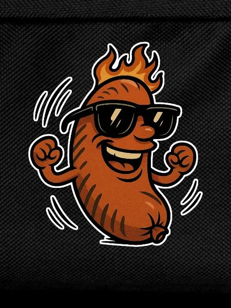 Bratwurst with sunglasses