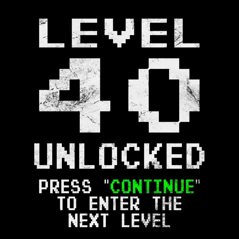 40th Birthday Level 40 Unlocked 40th Anniversary Gift
