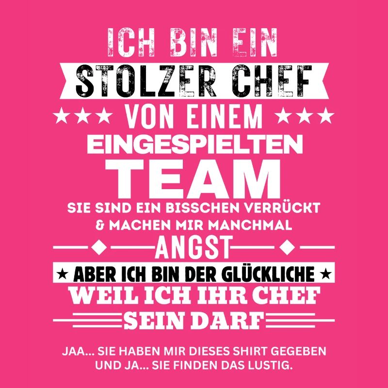 Stolzer Chef von einem eingespielten Team