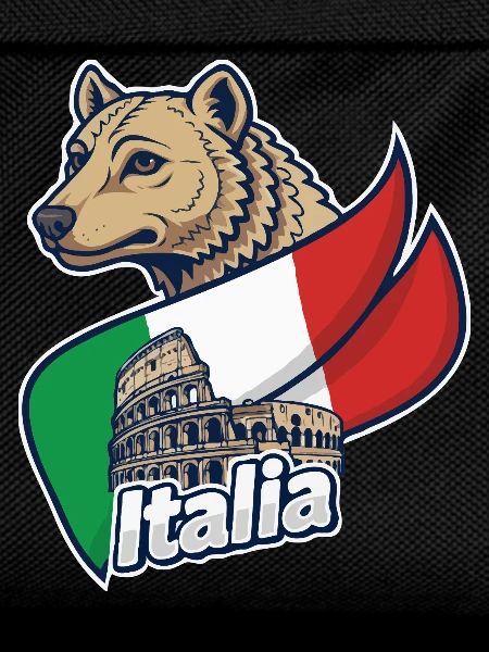 Italian Wolf with Colosseum
