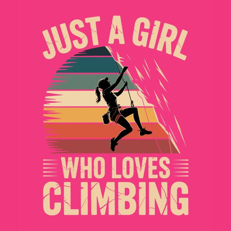 Einfach ein Mädchen, das das Klettern liebt
