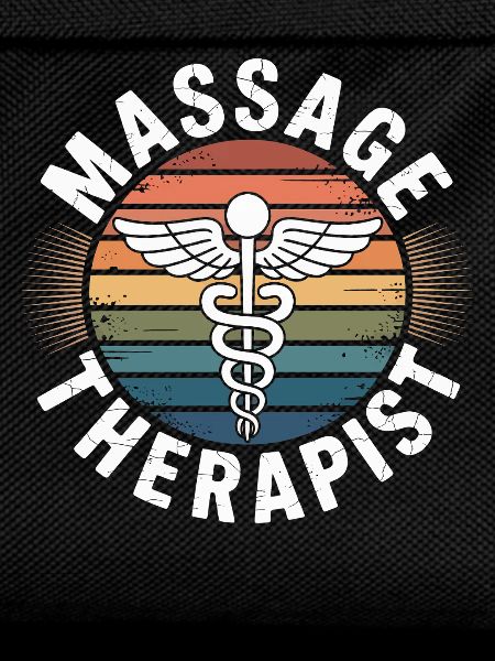 Retro Rainbow Massage Logo