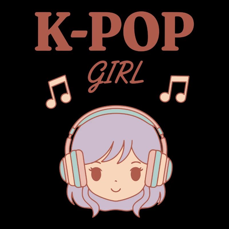 Fille de K-Pop Musique coréenne Fans mignons de Kpop en Corée