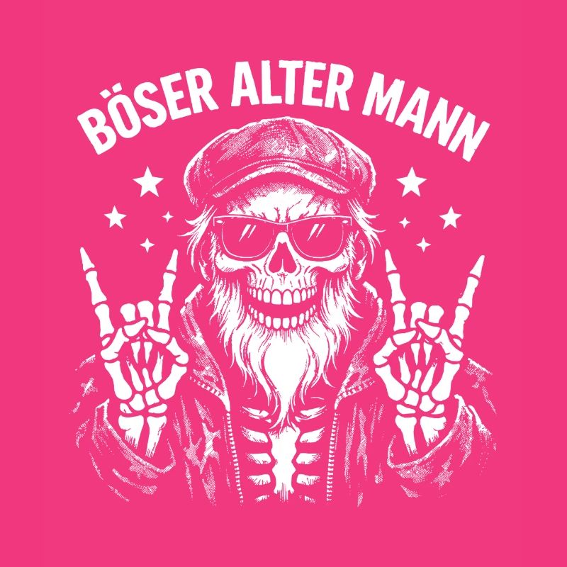 Evil Old Man Skull - Skull Rocker Design
