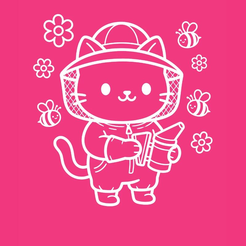 Beekeeper Kawaii Cat Beekeeper