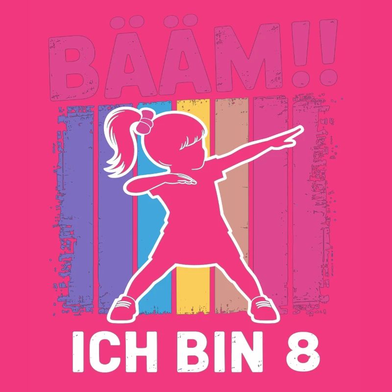 Bääm Ich bin 8 Dabbing Mädchen 8. Geburtstag