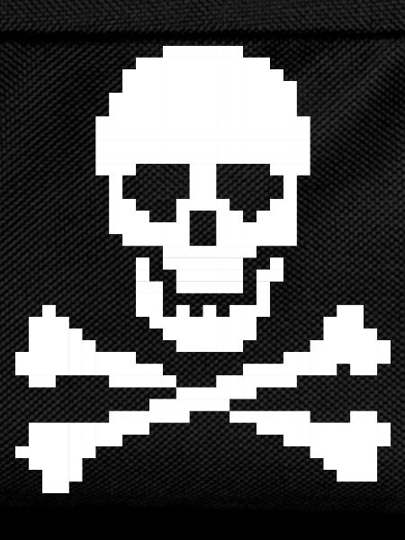 Pixel Skull Crossbones